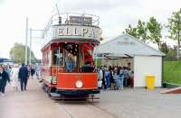 Former Paisley District Tramways no 68 in action at the Glasgow Garden Festival in 1988.<br><br>[Colin Miller //1988]