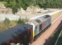 Bringing up the rear. 67026 <I>Diamond Jubilee</I> passing Glenesk southbound on 19 September 2015 at the rear of the steam special heading for Tweedbank behind <I>60009 Union of South Africa</I>.<br><br>[John Furnevel 10/09/2015]