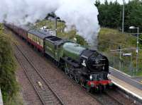 'Tornado' passes Brunstane with the empty stock working from Waverley to Millerhill Yard.<br><br>[Bill Roberton 13/09/2015]