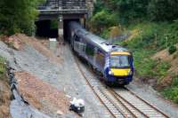 Comparative luxury on the Anniesland line on 3rd October 2015 as the usual Class 156 DMU is replaced by unit 170453, seen here passing the recently installed junction for the connecting line with the North Bank Electric lines. <br><br>[Colin McDonald 03/10/2015]