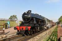 There was something of an LMS flavour to the GCR 2015 autumn gala and resident 8F 48624 was one of the locos in service. The Ashford built 2-8-0 is seen here leaving Quorn and Woodhouse.<br><br>[Peter Todd 02/10/2015]