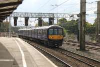 The October 2015 timetable changes have seen most of the Liverpool - Blackpool services cut back to Preston but they are now handled by 4-car EMUs rather than Class 156 Sprinters. 319383 rolls in to Platform 2 at Preston on a service that started at Liverpool South Parkway and ran via Lime St and St Helens. <br><br>[Mark Bartlett 13/10/2015]