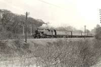Stanier 2-6-2T 40188 with a Rutherglen to Balloch train passing Dunglass in April 1958.  <br><br>[G H Robin collection by courtesy of the Mitchell Library, Glasgow 12/04/1958]