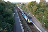 A Penzance to Paddington HST arrives at Liskeard on 14 October 2015.<br><br>[John McIntyre 14/10/2015]