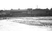 Raven B16 4-6-0 no 61414 in the yard at Neville Hill shed, Leeds, in the spring of 1960. <br><br>[K A Gray 20/03/1960]