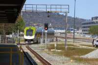 Alongside the Transperth terminus at Midland, the Interstate standard gauge line passes necessitating mixed gauge tracks. This is the AvonLink unit, running from East Perth Terminal via Midland and Toodyay to Northam, a distance of 120kms. These tracks are also used by the Indian Pacific from Perth to Sydney via Adelaide, and numerous freight trains.<br><br>[Colin Miller 21/09/2015]