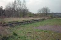 The concrete goods platform at Jedfoot Bridge in 1998 looking north to Roxburgh Junction. The passenger platform was beyond further to the left.<br><br>[Ewan Crawford //1998]