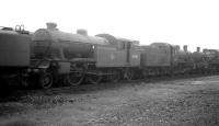 Gresley V3 2-6-2T 67682 awaiting disposal in a siding alongside Darlington shed on 26 October 1963. Officially withdrawn from here a month earlier, the locomotive was cut up in the nearby works scrapyard during November that year.<br><br>[K A Gray 26/10/1963]