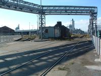 At Shand Road Crossing the Liverpool Docks branch divides with the line to the bulk load terminal and Alexandra Dock running off to the left and that to the Seaforth Container Terminal to the right.<br><br>[Ewan Crawford 20/06/2003]