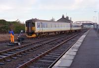 The signalbox at The Georgemas is not what it used to be. Hand signalling and a ground frame in operation at the junction in 1994.<br><br>[Ewan Crawford 30/12/1994]