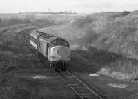 37240 and saloon DM45020 approach the former Kirkland Yard in November 1991 with officials from BR and Fife Regional Council to investigate reopening the branch to Methil for passenger traffic.<br><br>[Bill Roberton 14/11/1991]