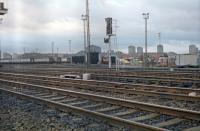 View south over the City of Glasgow Union Railway and the Edinburgh and Glasgow Railway's Sighthill Branch to Cowlairs carriage sidings in 1989.<br><br>[Ewan Crawford //1989]