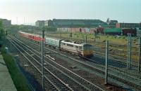 The Glasgow portion of the mail train passing Larkfield Junction not long after leaving Glasgow Central. It would meet a portion from Edinburgh at Carstairs which would be added to the rear before continuing south as a combined train.<br><br>[Ewan Crawford //1989]