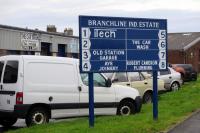Troon's Branchline Industrial Estate is at the harbour end of the former south to west chord which opened with the 'New' Troon station and loop in 1892.<br><br>[Colin Miller 30/10/2015]