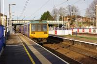 A pair of Pacers on a Manchester to Blackpool service call at Leyland on 21 November 2015. Under the next franchise the Pacers are to be withdrawn from Northern services. The successful bidder is expected to be announced within the next two weeks.<br><br>[John McIntyre 21/11/2015]