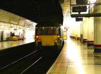 DBSO 9701 at the head of a Liverpool Street - Norwich push-pull set awaiting its departure time from the London terminus in September 2006. The locomotive at the other end of the train is 90014 [see image 8798].<br><br>[John Furnevel 19/09/2006]