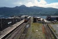 37408 at Kyle of Lochalsh in 1991 with a train making use of an old DMU coach as an observation car.<br><br>[Ewan Crawford //1991]