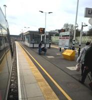 Platforms 6 and 7 at Peterborough are now operational. This view south from a Stansted train should be compared with my earlier view from platform 5 [see image 39837].<br><br>[Ken Strachan 05/12/2015]