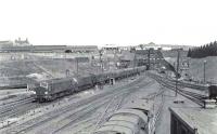 NBL Type 2s D6109+D6137 about to enter Glasgow's Buchanan Street station on the afternoon of 11 April 1963 at the head of the 11.30am service from Aberdeen.  <br><br>[G H Robin collection by courtesy of the Mitchell Library, Glasgow 11/04/1962]