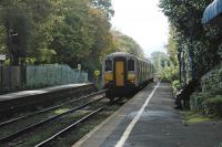 View south at a leafy Jordanstown station in 2004.<br><br>[Ewan Crawford 18/10/2004]