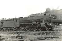 45697 <I>Achilles</I> stands at Largs on 24 May 1960. The Kingmoor based Jubilee was waiting to take out a returning Largs - Penrith excursion. [See image 52619]<br><br>[G. H. Robin collection by courtesy of the Mitchell Library, Glasgow. 24/05/1960]