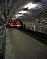 There are two tunnels.. not just on the S&D in Bath, but also beneath the East end of Spa station. [see image 37202], they are underneath the girders between the traffic lights. This tunnel is restricted to pedestrian use. The hotel in the background has an 'Isambard Bar'.<br><br>[Ken Strachan 27/12/2015]