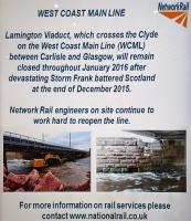 Network Rail's Lamington notice at Glasgow Central.<br><br>[John Yellowlees 11/01/2016]