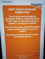 This is the Lamington Viaduct notice at Waverley.<br><br>[John Yellowlees 12/01/2016]