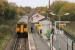 Arriva trains do not hang about on the third rail lines at Bidston. Almost as soon as this <I>Borderlands Line</I> Sprinter had pulled in to Platform 2 from Wrexham Central the signal was cleared for it to head south again. The DMUs provide an hourly interval service through Neston and Shotton, whereas EMUs to West Kirby run every fifteen minutes. <br><br>[Mark Bartlett 16/11/2015]