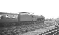 A summer Saturday in 1963 sees A1 Pacific 60157 <I>Great Eastern</I> leaving the north end of Doncaster with the 10.25am Kings Cross - Scarborough.<br><br>[K A Gray 06/07/1963]