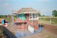 Reconstruction and expansion of Inverkeilor signalbox in 2000.<br><br>[Ewan Crawford //2000]