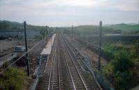 Howwood station under construction in 2000. The view looks south. This was opened on the site of the station which opened in 1876 and closed in 1955. A very short lived Howood terminus station existed at the same site in 1840.<br><br>[Ewan Crawford //]