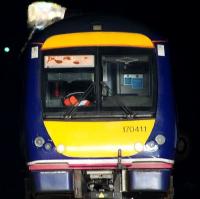 Unusually, the far end of the tunnel can be seen as 170411, forming the 1245 service to Edinburgh via Falkirk High, heads up the Cowlairs Incline on 30th January 2016. The tunnel is due to be closed for track replacement in March 2016.<br><br>[Colin McDonald 30/01/2016]