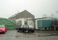 The former locomotive shed at Blairgowrie in 1996. Now part of the site of a Tesco development.<br><br>[Ewan Crawford //1996]