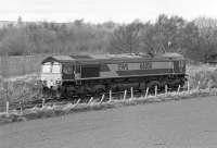 My first photo of a 66...  66050 parked in the headshunt near the wagon shops at the south end of Millerhill Yard, on 8 April 1999.<br><br>[Bill Roberton
 08/04/1999]