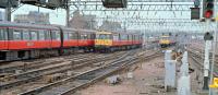 Plenty of activity (but little variety) on the approach to Glasgow Central in 1988.<br><br>[Ewan Crawford //1988]