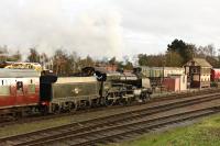 Mausell 'U' Class 2-6-0 31806 on loan from the Swanage Railway.<br><br>[Peter Todd 29/01/2016]