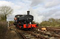 'Swordfish', sister engine to 'Salmon', on the move in the Hayes Knoll yard.<br><br>[Peter Todd 07/02/2016]