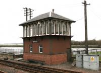 The relocated signal box from Garnqueen South Junction at Bo'ness in January 2005. [See image 54196].<br><br>[John Furnevel 24/01/2005]