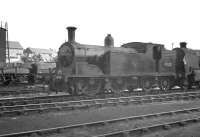 Drummond M7 0-4-4T 30021 stabled in the shed yard at Exmouth Junction on 19 August 1961.<br><br>[K A Gray 19/08/1961]