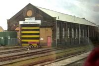 Grab shot from a Cambridge bound train on 20 February looking towards the former locomotive shed at March, which is now used by GMED and GB Railfreight to service class 66 freight locomotives. I was surrounded at a table seat by three ladies, and at one stage had them all talking about trains...<br><br>[Ken Strachan 20/02/2016]