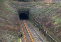 The north portal of the Queen Street High Level Tunnel during a quiet moment in late February 2016 before commencement of the improvement work.  <br><br>[Colin McDonald 25/02/2016]