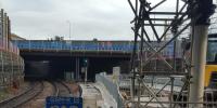 A view of the east end of Dundee station, which has been opened out for the new waterfront development.<br><br>[John Yellowlees 01/03/2016]