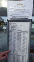 Integrated travel at Tweedbank. The timetable for buses, and connections for Abbotsford, seen at the bus terminal by Tweedbank station (note Sprinter in background). The hand model is David Spaven.<br><br>[John Yellowlees 05/03/2016]