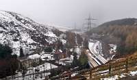 A wintry scene at the site of Woodhead station - [see image 26133].<br>
<br><br>[John Thorn 08/03/2016]