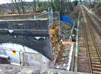 <h4><a href='/locations/B/Bath_Junction'>Bath Junction</a></h4><p><small><a href='/companies/B/Bath_Branch_Somerset_and_Dorset_Railway'>Bath Branch (Somerset and Dorset Railway)</a></small></p><p>I should have known this would happen when I commented on recent maintenance see image <a href='/img/37/63/index.html'>37063</a>. The down side here is clear: another relic of the S&D has been demolished. The up side is that the removal of the S&D bridge will allow electrification of the GWML. A footbridge usable by cyclists will be built here to maintain the integrity of the Two Tunnels Trail. Devonshire and Combe Down tunnels are up the hill to the left. 61/85</p><p>06/03/2016<br><small><a href='/contributors/Ken_Strachan'>Ken Strachan</a></small></p>