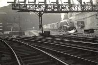 A4 Pacific 60011 <i>Empire of India</i> preparing to leave Glasgow Queen Street in the summer of 1957 with the <I>Queen of Scots</I> Pullman service to London Kings Cross via Edinburgh.<br><br>[G H Robin collection by courtesy of the Mitchell Library, Glasgow 08/06/1957]