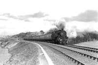 Fairburn tank 42059 has just run past the up distant for Neilston on 27 March 1962 with the 5.42pm Glasgow Central - Uplawmoor train. [Ref query 7522]  <br><br>[G H Robin collection by courtesy of the Mitchell Library, Glasgow 27/03/1962]