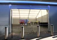 A final clear up takes place in the temporary marquee at Queen Street on the day before the queuing system comes into effect.<br><br>[Colin McDonald 19/03/2016]