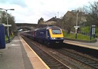 I have a feeling that that road bridge will have to be modified for electrification - not that the up HST is bothered. The S&D [see image 54464] crossed beyond the bridge in the background.<br><br>[Ken Strachan 06/03/2016]